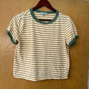 Gaze Green and Yellow Striped Tee